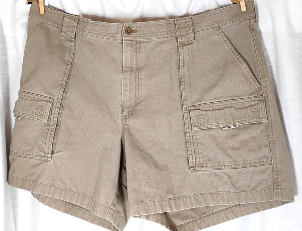 Bean Comfort Waist Cargo Shorts Cotton Twill Relaxed Fit Preppy 44W
